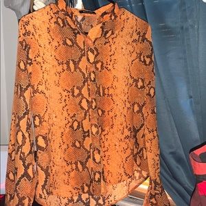 COPY - SNAKE PRINK SHEER BLOUSE